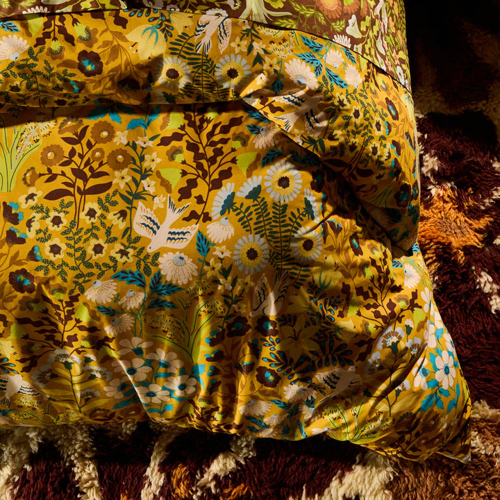 Sage x Clare Sloane Cotton Quilt Cover - Ochre