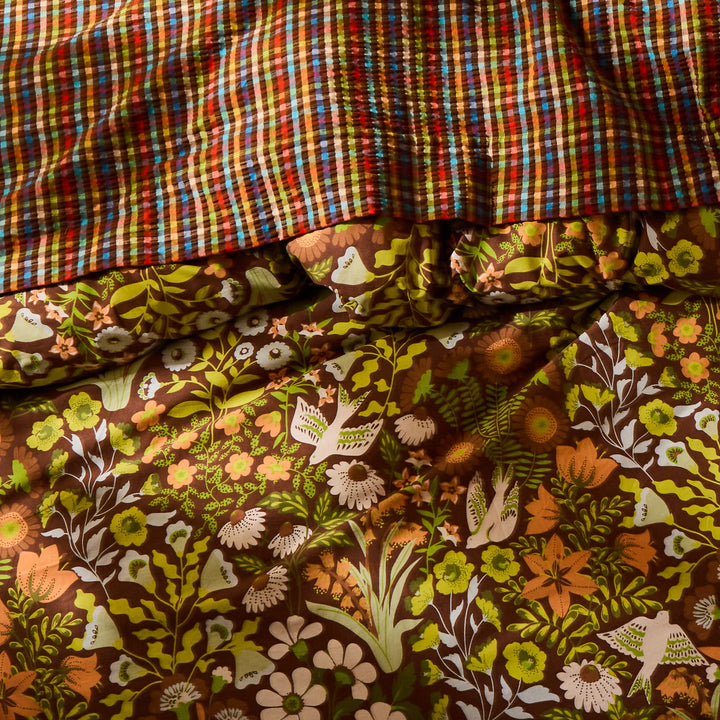 Sage x Clare Sloane Cotton Quilt Cover - Umber