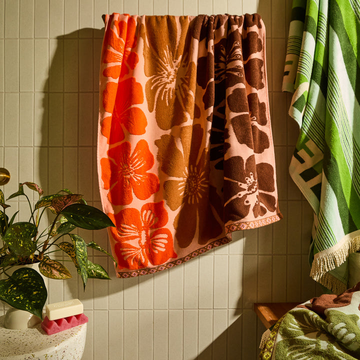 Sage x Clare Jolene Bath Sheet - Carnelian