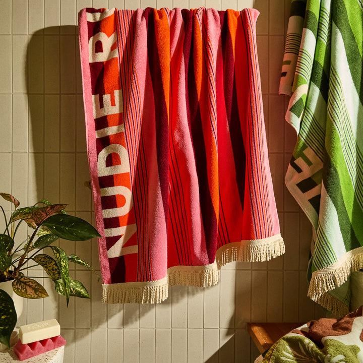Sage x Clare June Nudie Bath Sheet - Dahlia