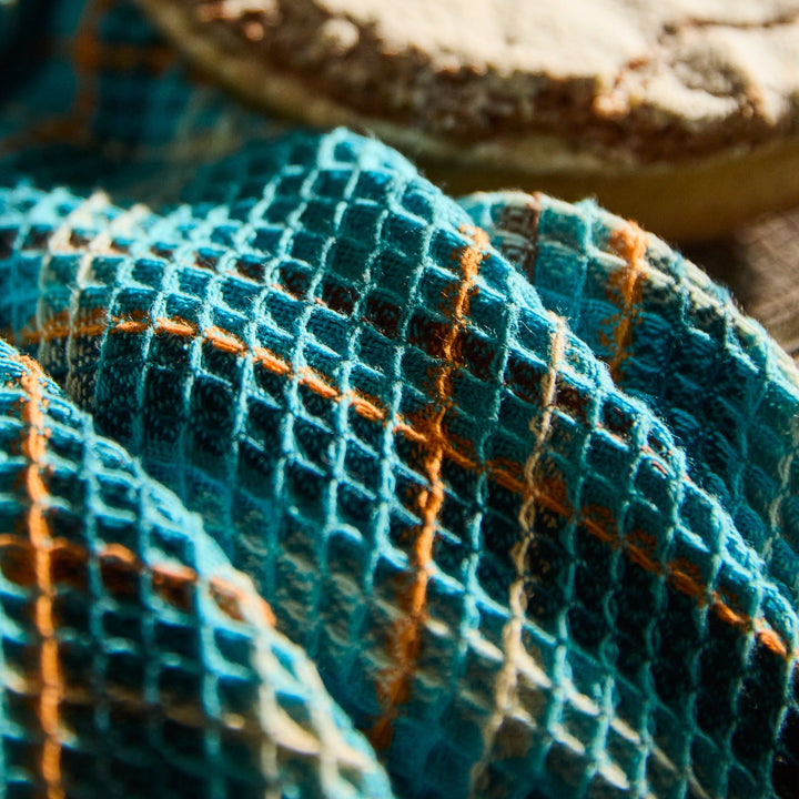 Sage x Clare Frances Waffle Tea Towel - Turquoise