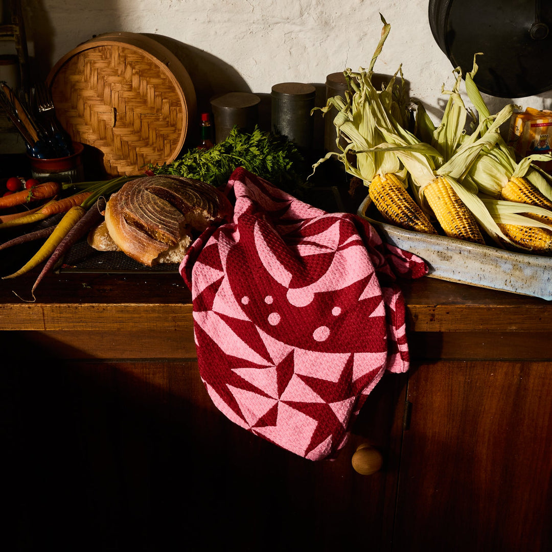 Sage x Clare Nora Tea Towel - Dahlia
