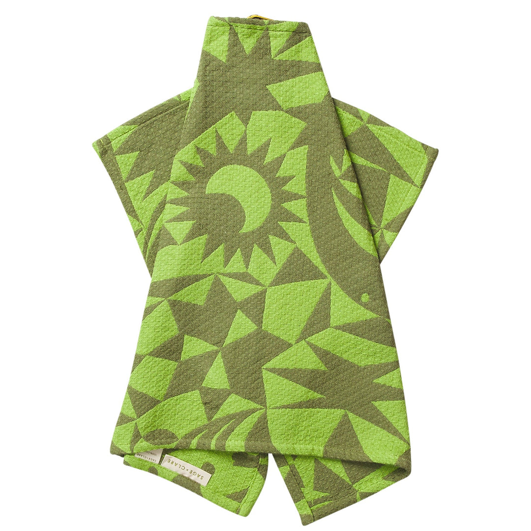 Sage x Clare Nora Tea Towel - Cactus Green