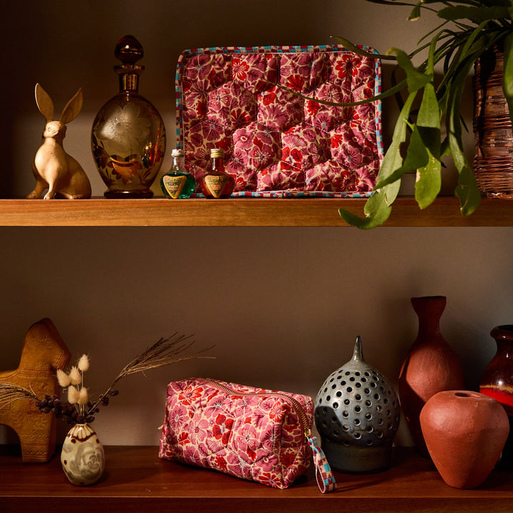 Sage x Clare Magnolia Vanity Bag - Poppy