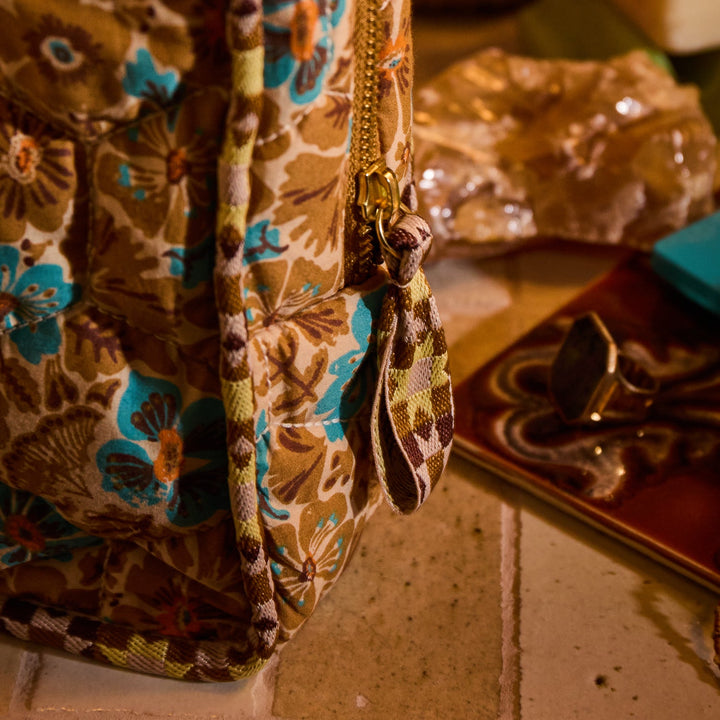 Sage x Clare Magnolia Vanity Bag - Turquoise