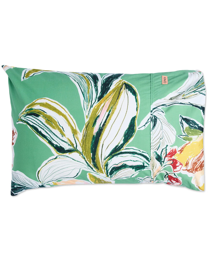 Kip & Co Somerset Green Organic Cotton Pillowcases Set