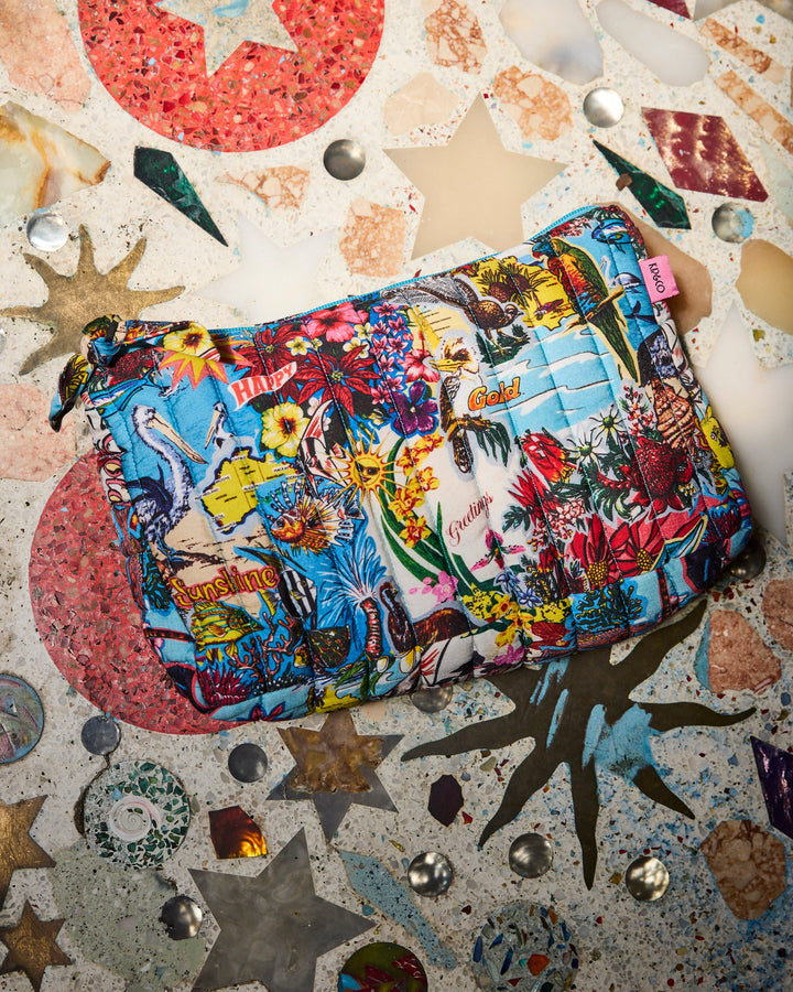 Kip & Co x Romance Was Born Ozzie Quilted Cotton Toiletry Purse