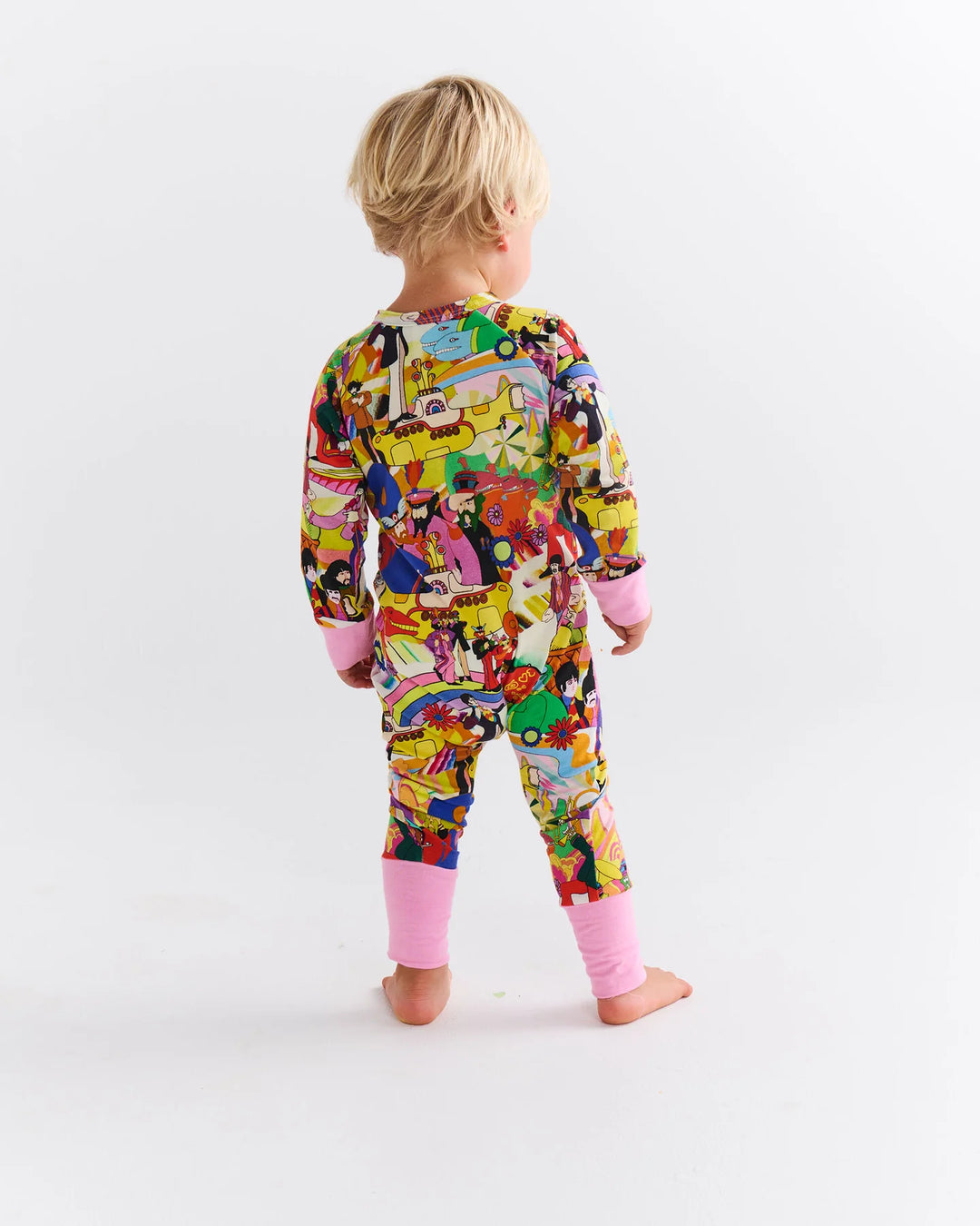 Kip & Co x The Beatles Big Band Organic Long Sleeve Zip Romper