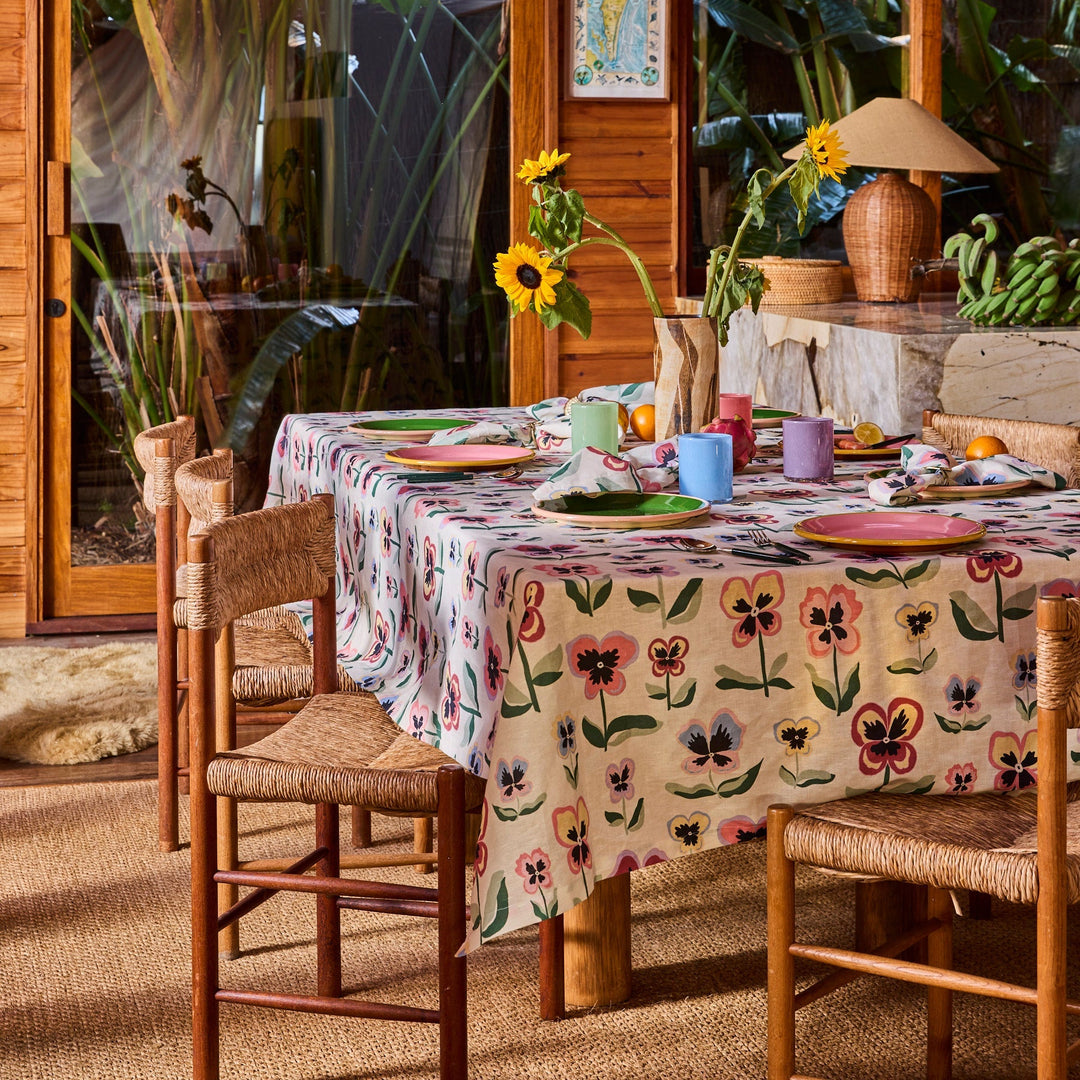 Kip & Co Pretty Pansy Tablecloth