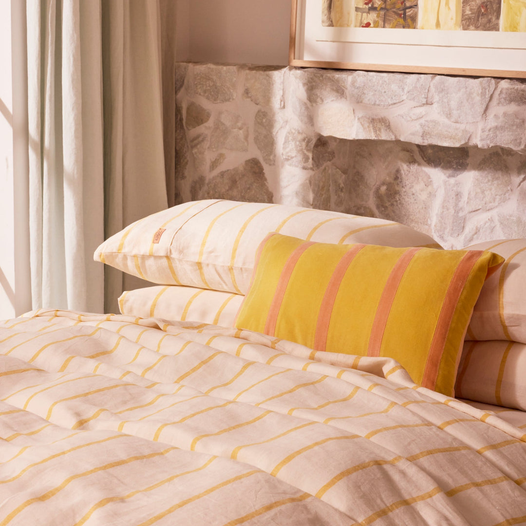 Kip & Co Popcorn Stripe Linen Quilt Cover