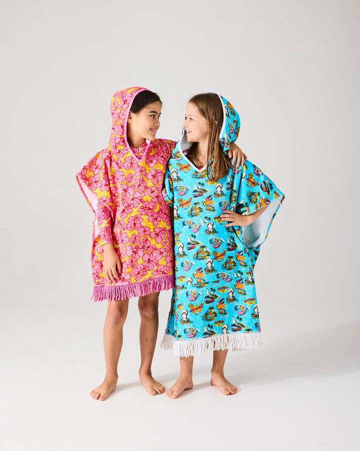 Kip & Co x Mambo Funshine Coast Printed Kids Terry Poncho