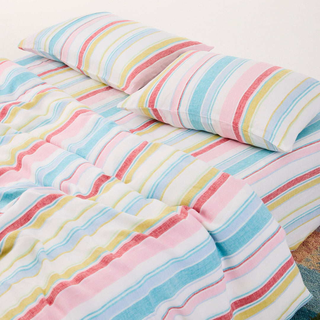 Kip & Co Bellissimo Stripe Linen Fitted Sheet