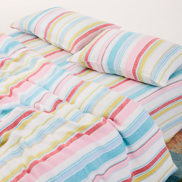 Kip & Co Bellissimo Stripe Linen Fitted Sheet