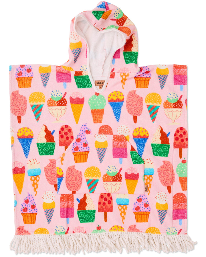 Kip & Co Gelato Printed Kids Terry Poncho