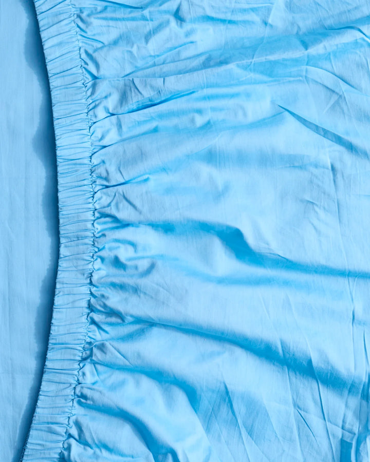 Kip & Co Glow In Sky Bamboo Cotton Fitted Sheet