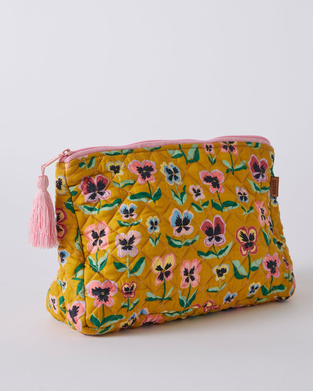 Kip & Co Pretty Pansy Quilted Cotton Toiletry Purse