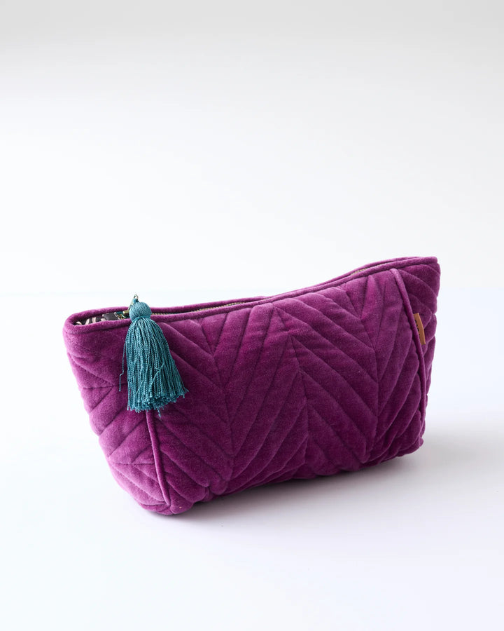 Kip & Co Wild Grape Velvet Toiletry Bag