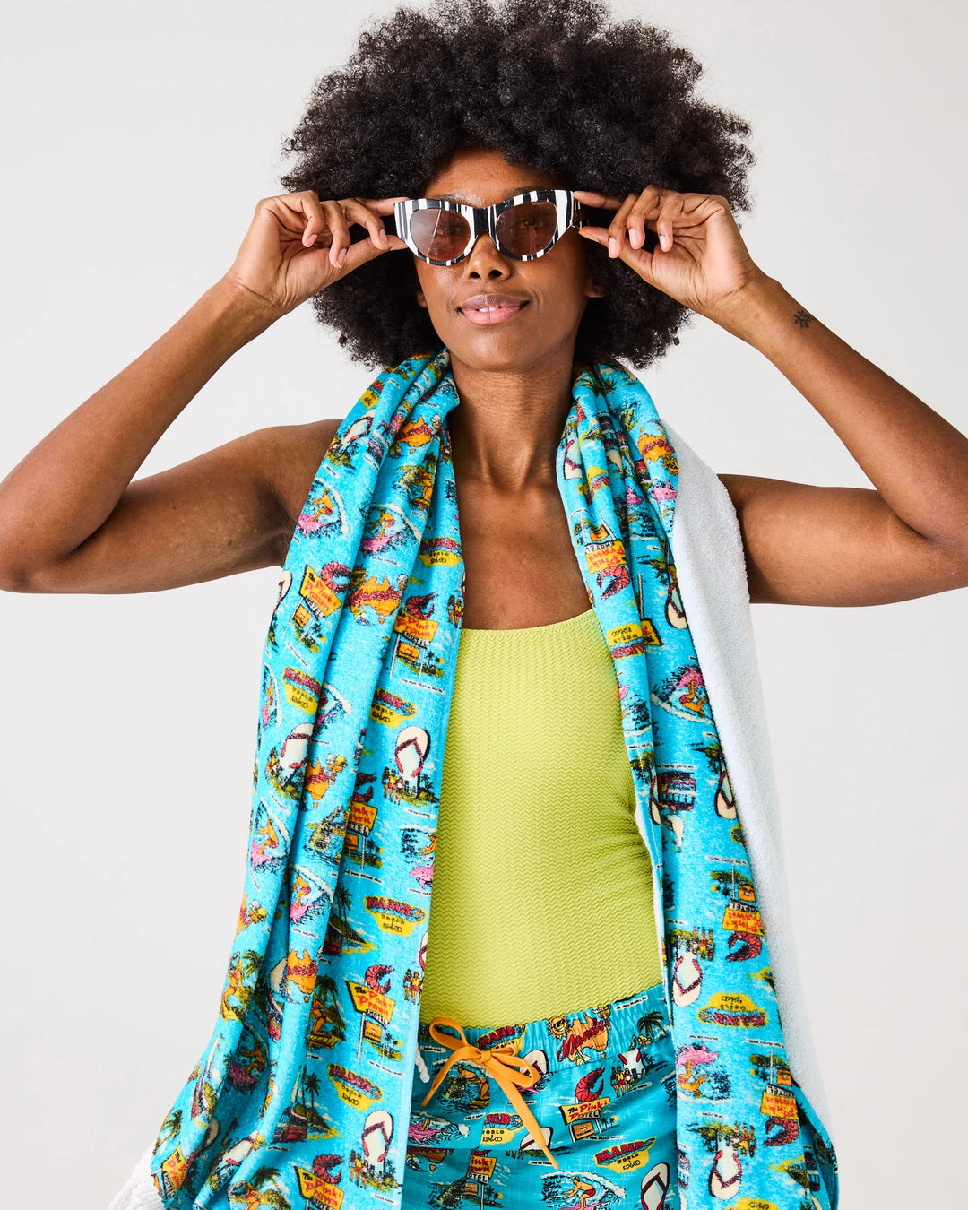 Kip & Co x Mambo Mambo World Printed Terry Beach Towel