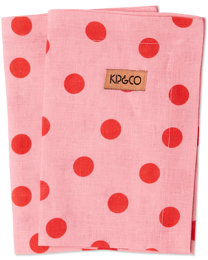 Kip & Co Polkadot Pink 4P Napkin Set