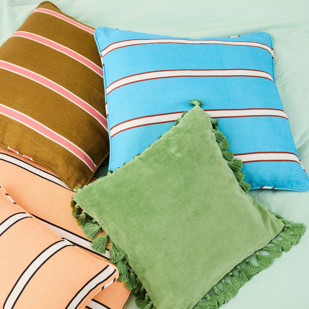 Kip & Co Carob Stripe Upholstery Square Lounge Cushion