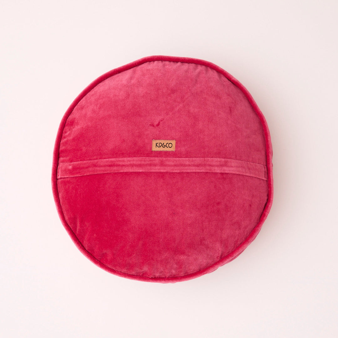 Kip & Co Rhubarb Velvet Pea Cushion