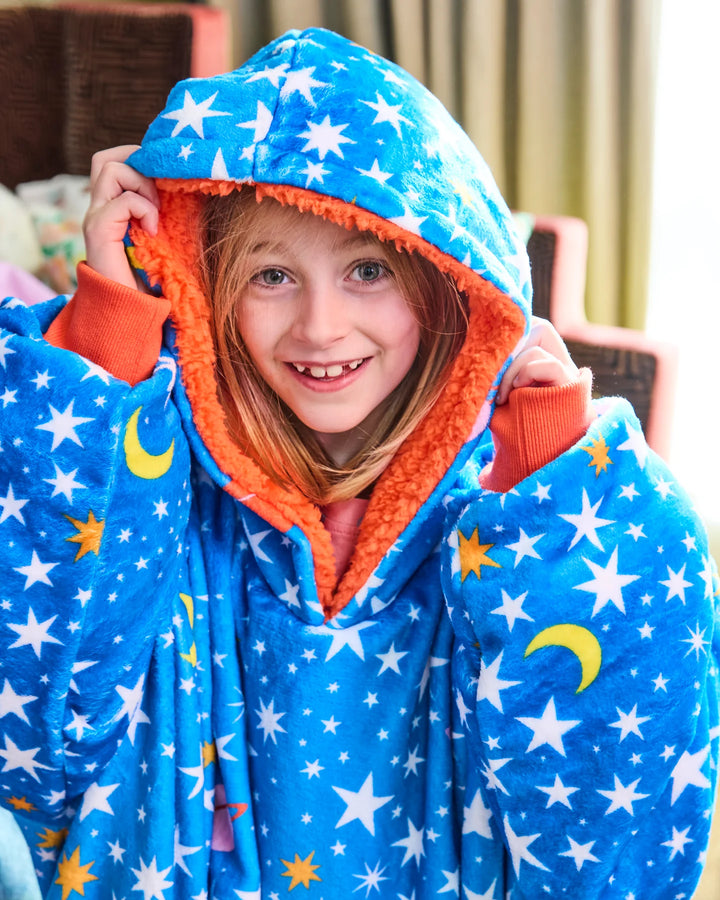 Kip & Co Stars And Moon Kuddle Hooded Oversized Sweater