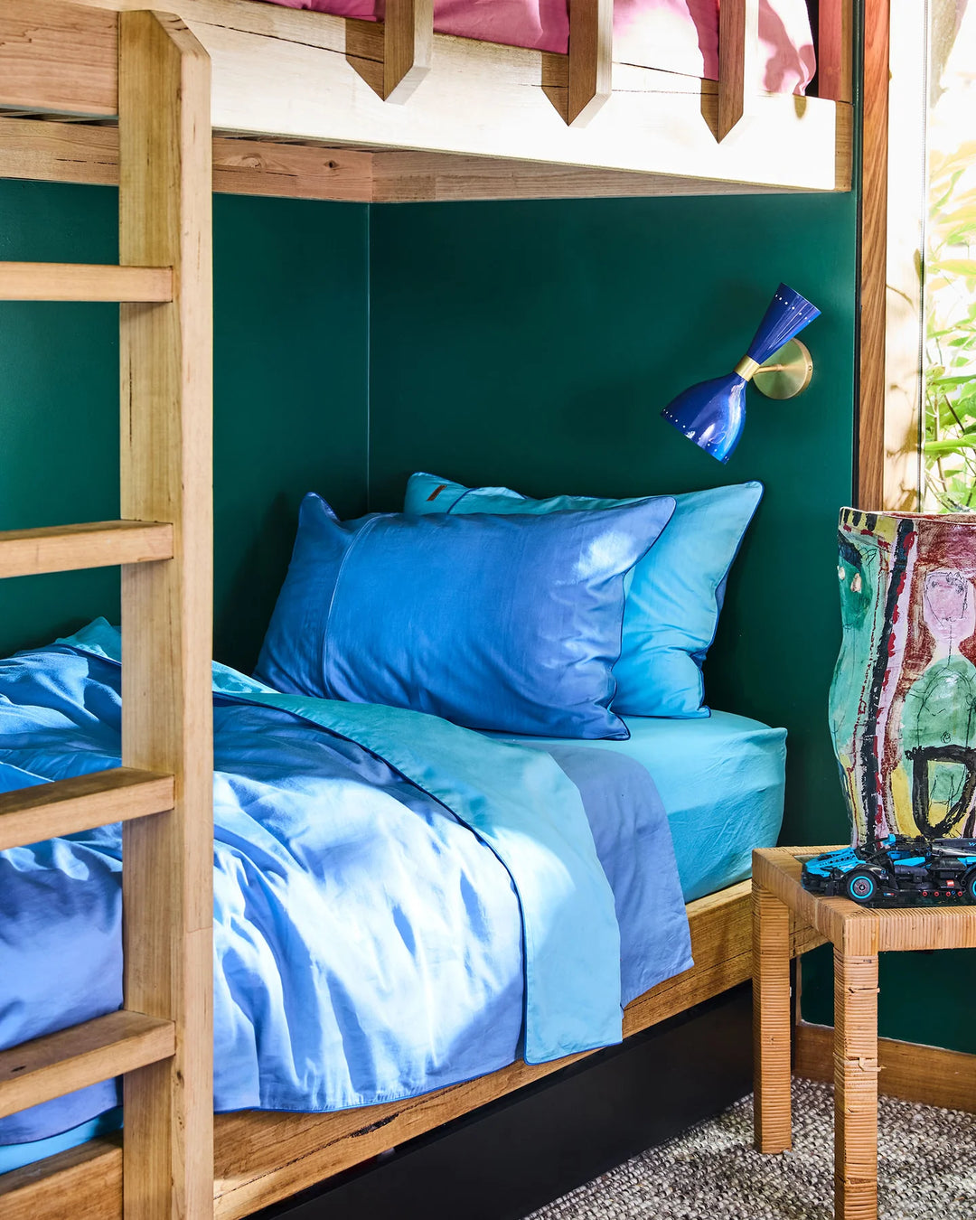 Kip & Co Glow In Blue Bamboo Cotton Quilt Cover