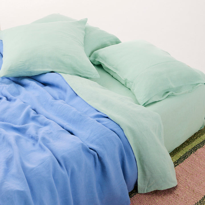 Kip & Co Vista Jade Linen European Pillowcases