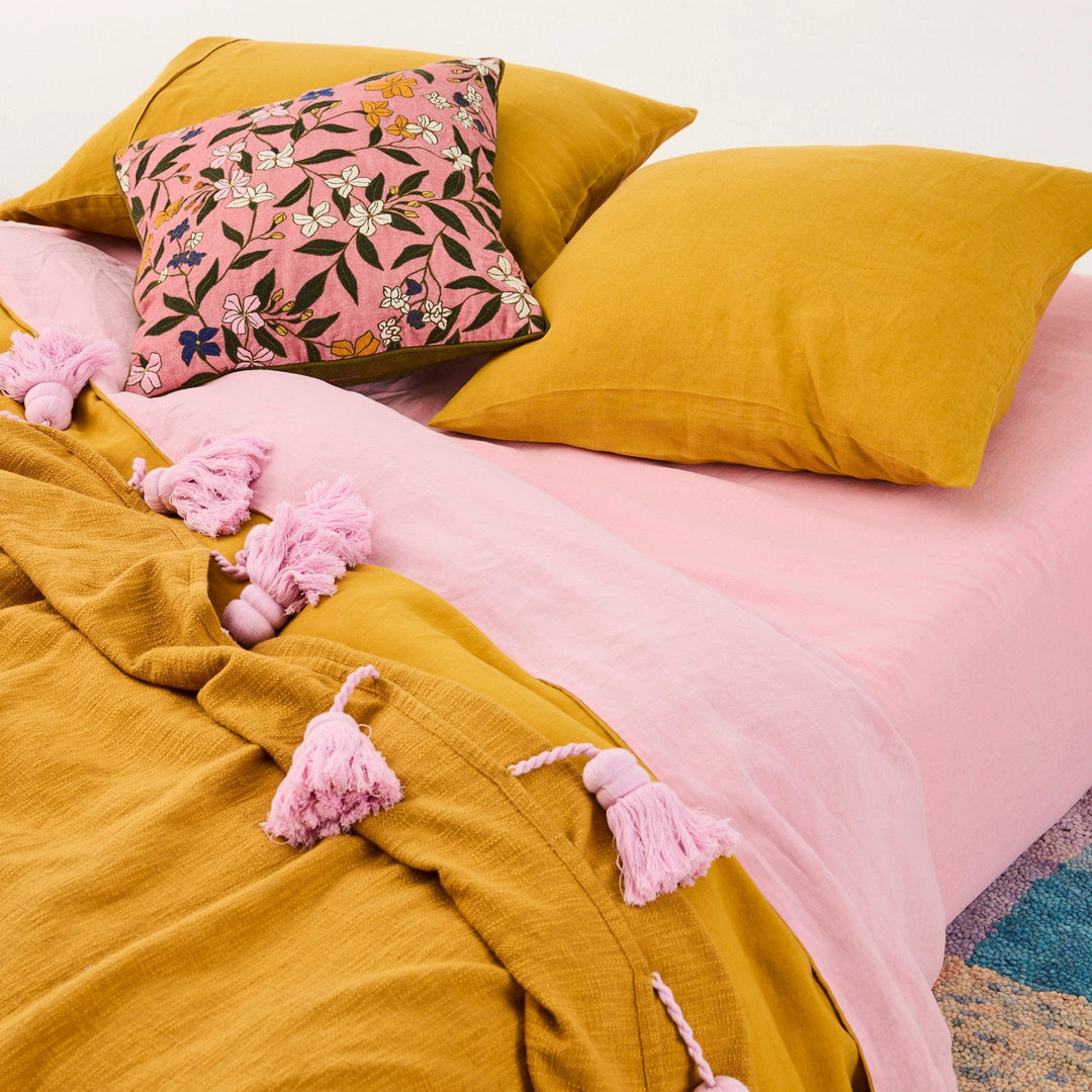 Kip & Co Blossom Linen Fitted Sheet