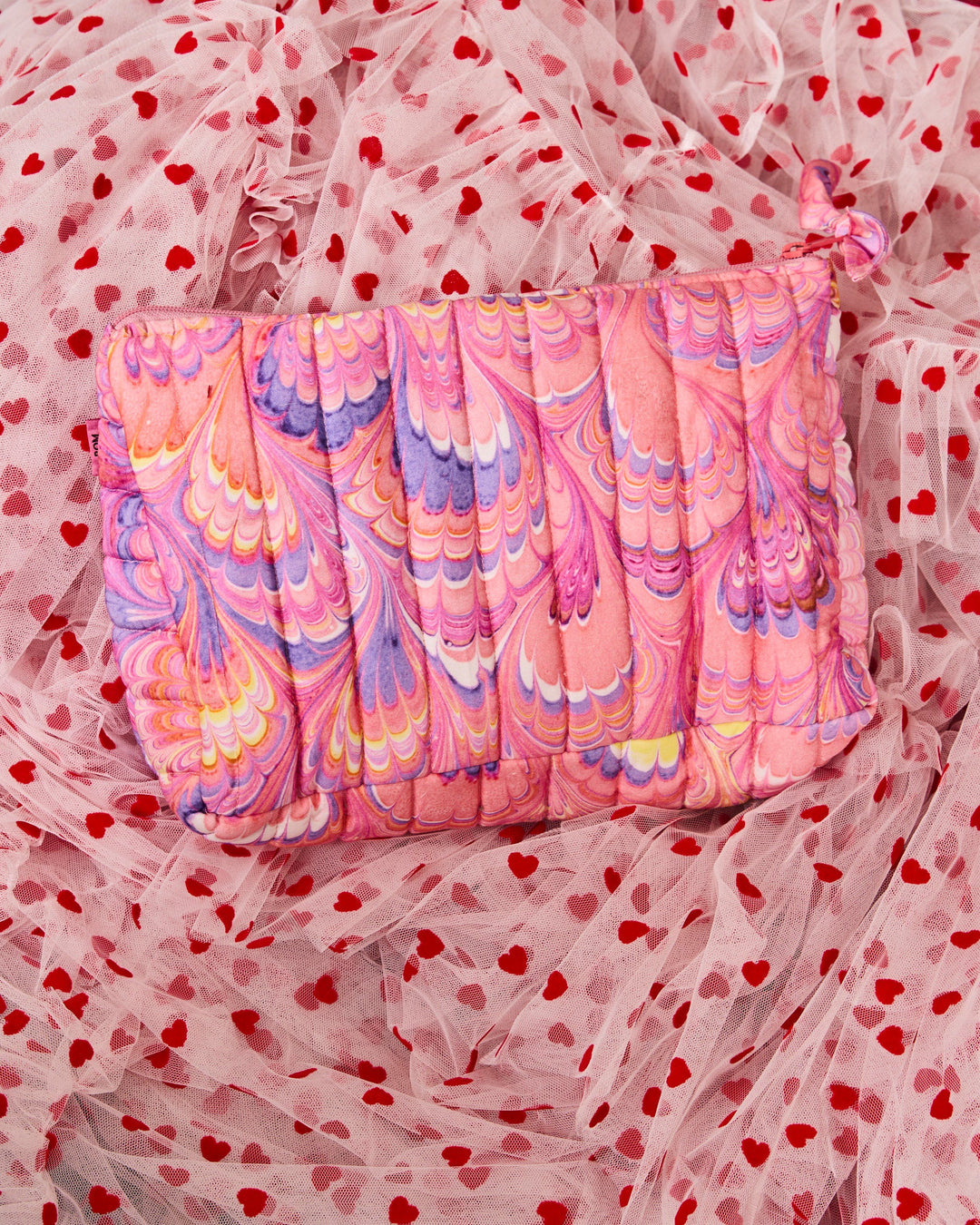 Kip & Co x Romance Was Born Cosmic Marble Quilted Cotton Toiletry Purse