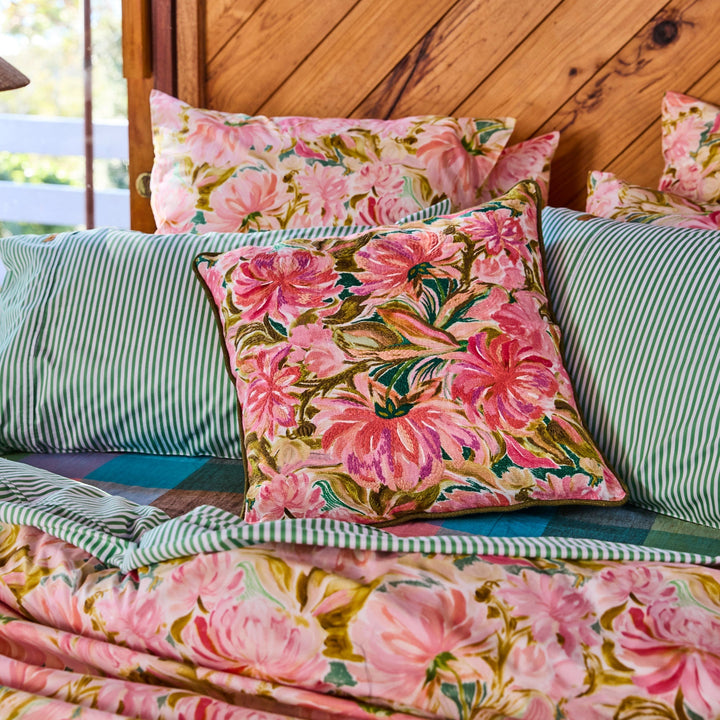 Kip & Co Warm Floral Breeze Organic Cotton European Pillowcases