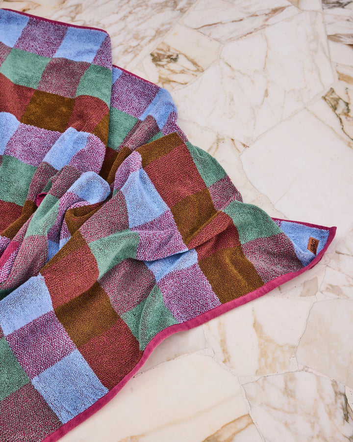 Kip & Co Bondi Tartan Terry Bath Towel