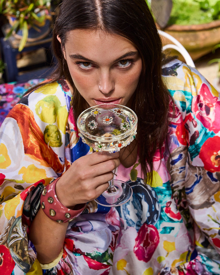 Kip & Co x Romance Was Born Flower Power Cocktail Glass 2P Set
