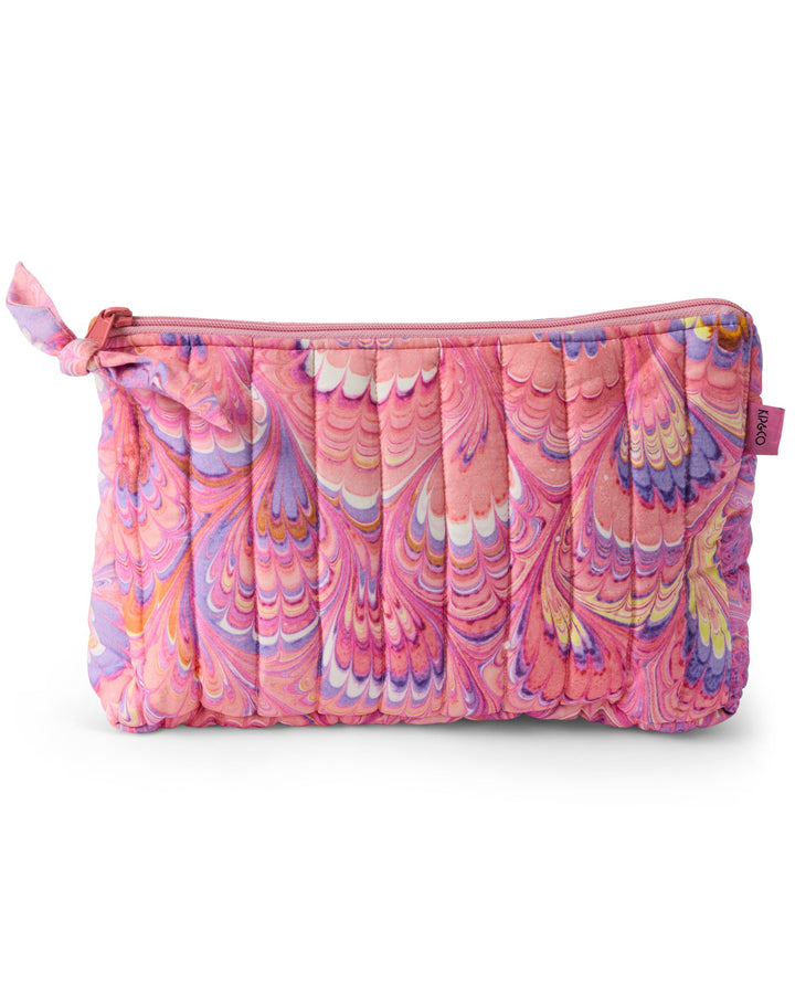 Kip & Co x Romance Was Born Cosmic Marble Quilted Cotton Toiletry Purse