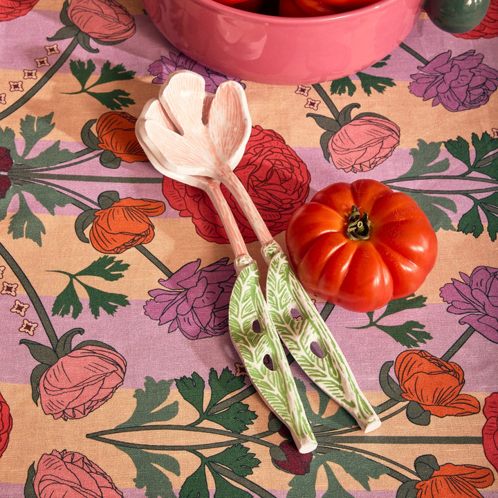 Kip & Co Floral Salad Servers