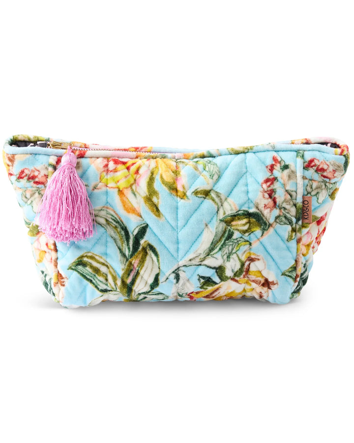 Kip & Co Somerset Blue Velvet Toiletry Bag