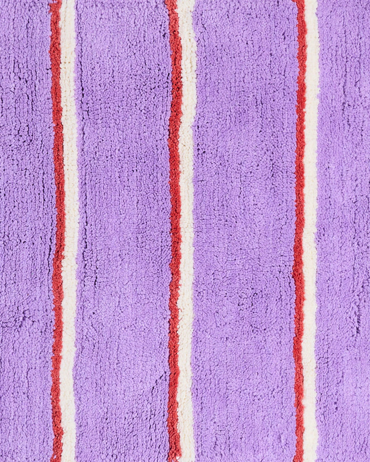 Kip & Co Lavender Field Stripe Bamboo Round Bath Mat