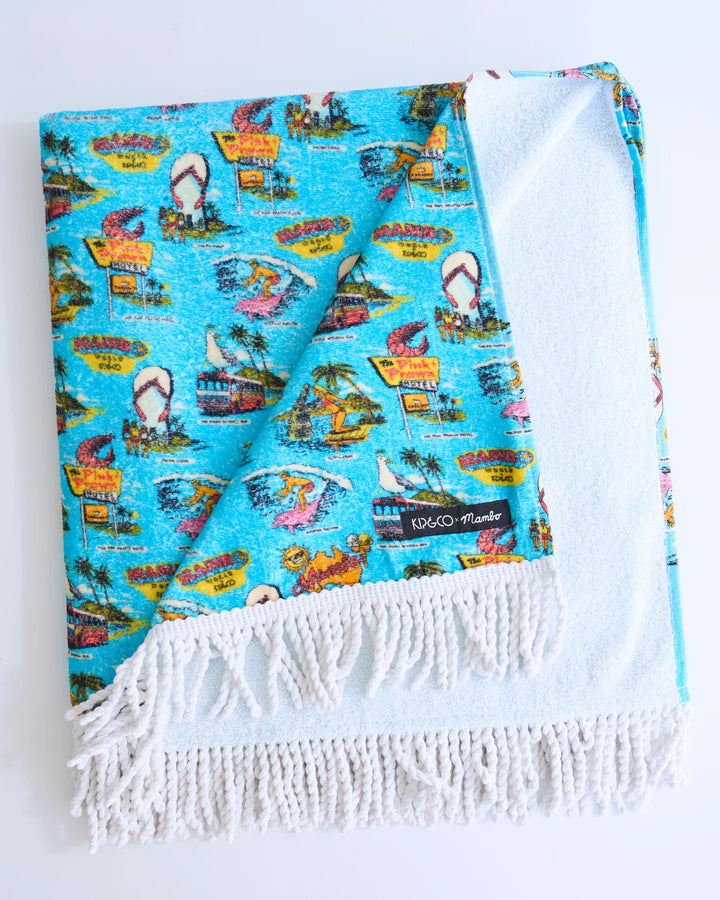 Kip & Co x Mambo Mambo World Printed Terry Beach Towel