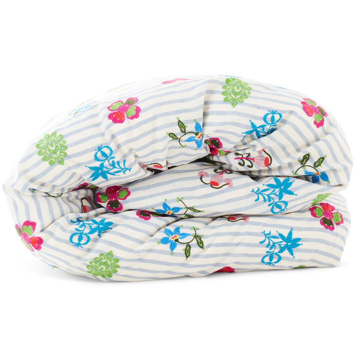 Kip & Co x Anna Spiro Malabar Floral Embroidered Linen Quilt Cover