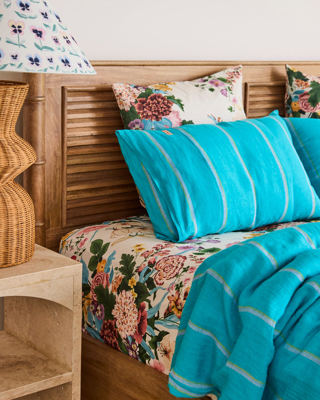 Kip & Co Aegean Stripe Linen Pillowcases