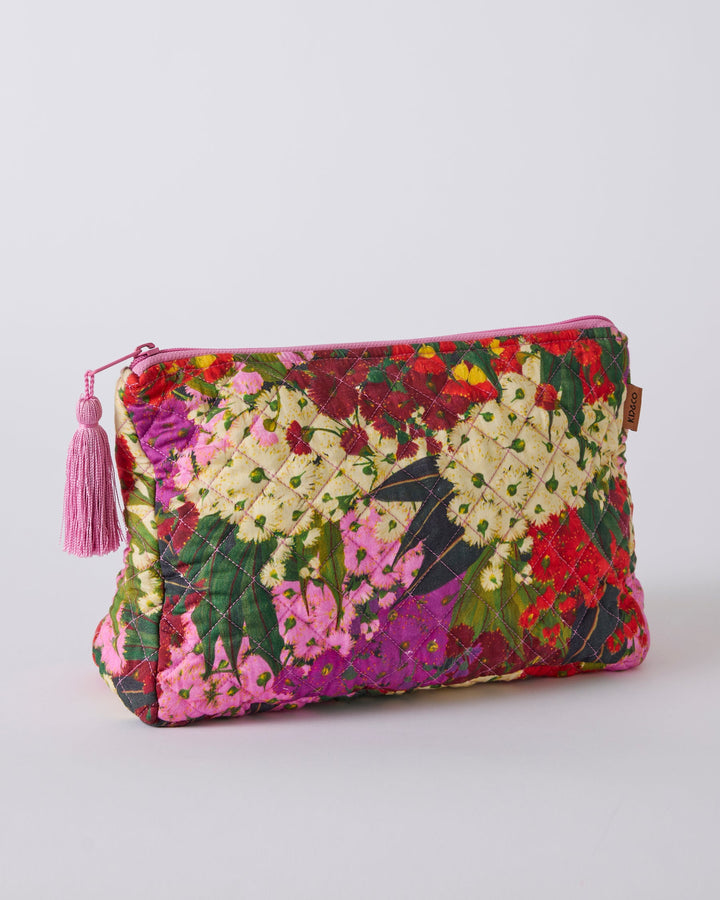 Kip & Co Australian Bush Blossom Quilted Cotton Toiletry Purse