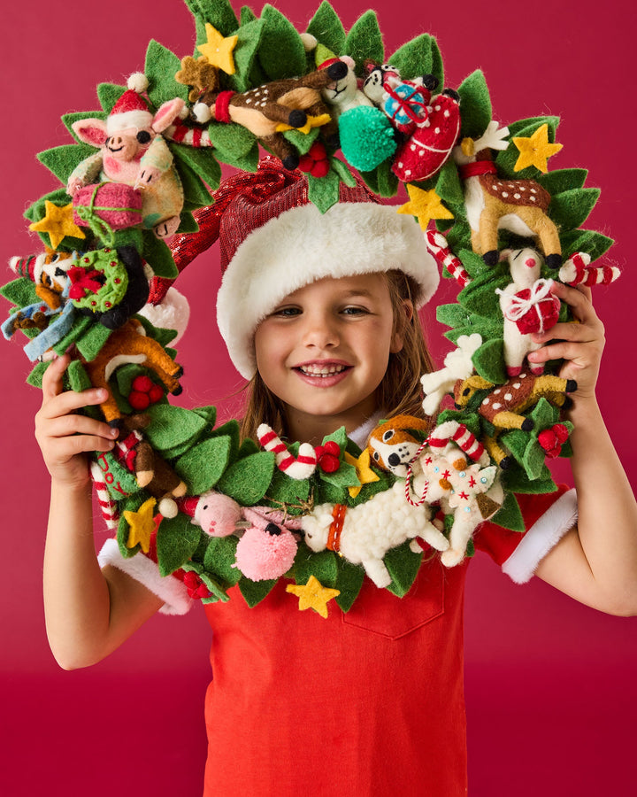 Kip & Co Felted Wool Christmas Wreath