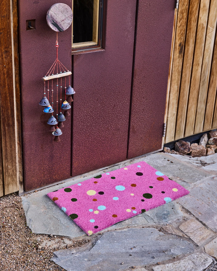 Kip & Co Polkadot Pink Coir Door Mat
