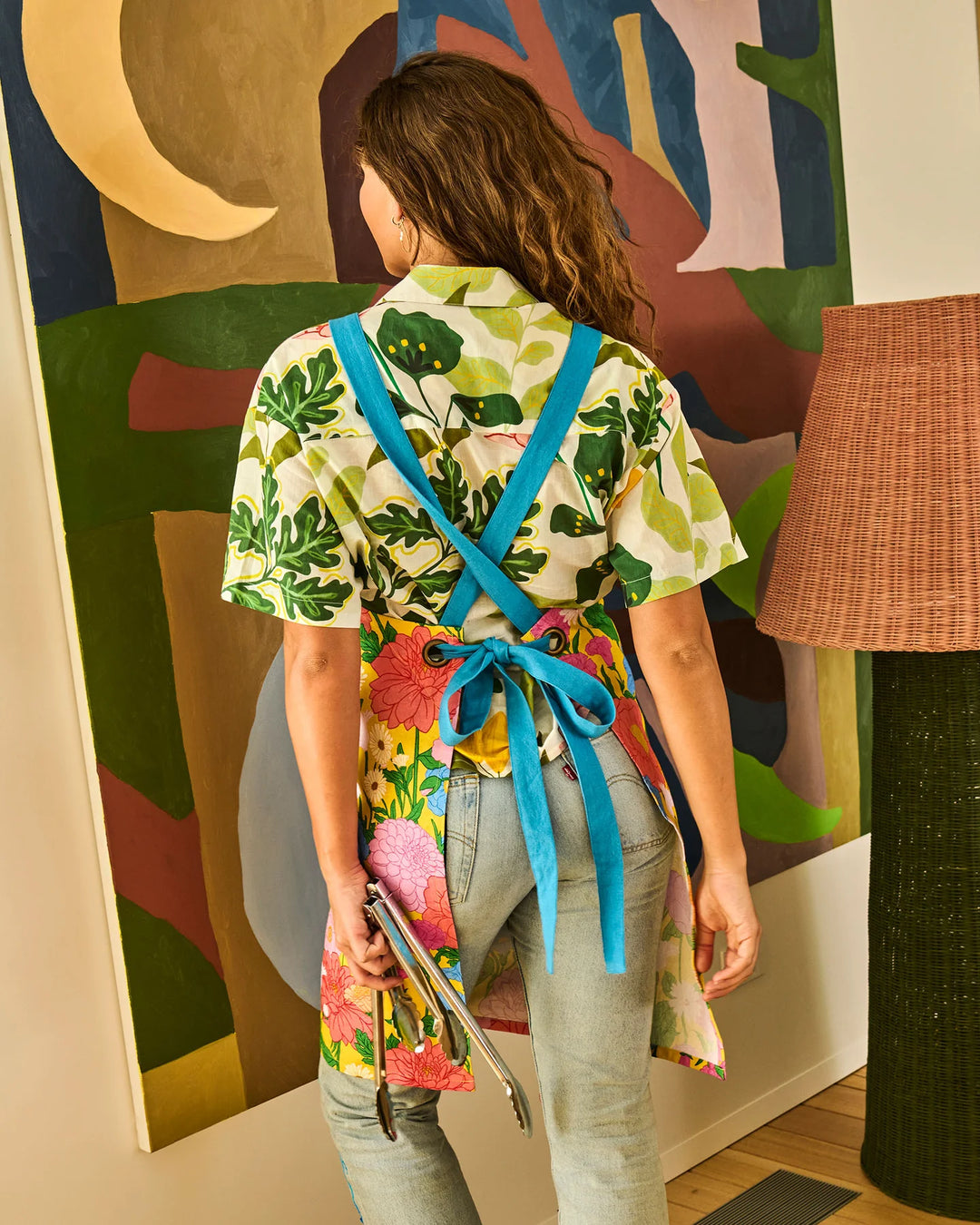 Kip & Co Follow The Sun Yellow Canvas BBQ Apron
