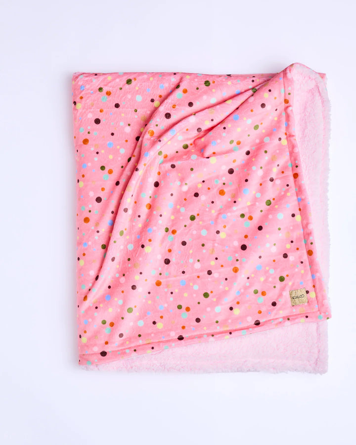 Kip & Co Polkadot Pink Kids Kuddle Blanket