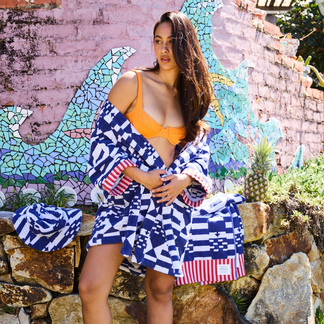 Kip & Co x Anna Spiro Tik Tak Terry Beach Towel