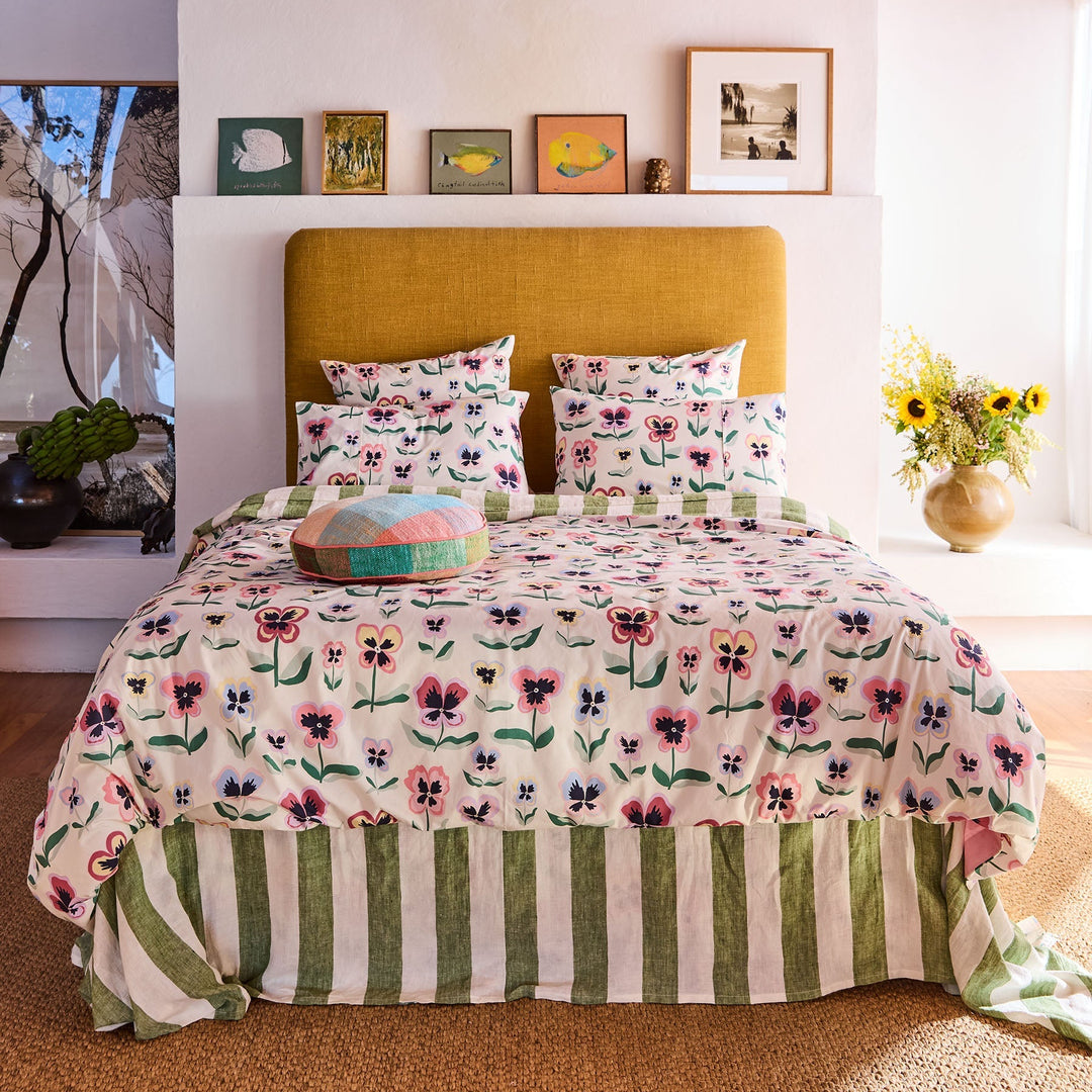 Kip & Co Pretty Pansy Organic Cotton European Pillowcases