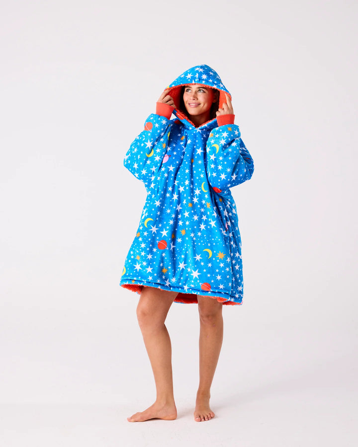 Kip & Co Stars And Moon Kuddle Hooded Oversized Sweater