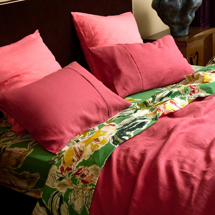 Kip & Co Somerset Green Organic Cotton Fitted Sheet
