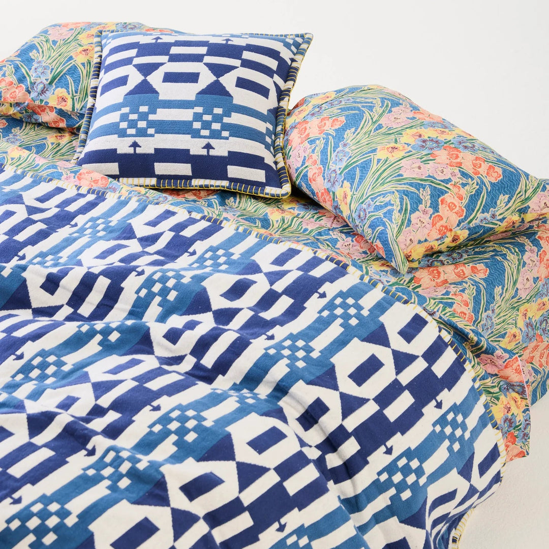 Kip & Co x Anna Spiro Gladiolus Organic Cotton Fitted Sheet